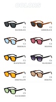 Lunettes de soleil carrées à monture intégrale élégantes avec verres en polycarbonate, protection UV400, durables et confortables, design unisexe pour l'extérieur