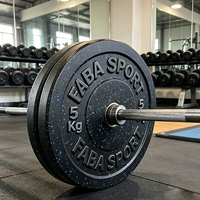 Plaques de poids en caoutchouc pour haltères de fitness, robustes et sans fer, pour la musculation en salle de sport