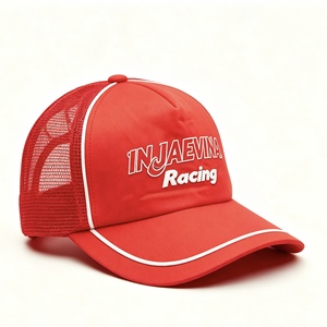 Casquette de baseball personnalisée avec broderie 3D, piping contrastant et dos en maille, style trucker, pour le sport - Product Image 2