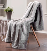 Plaid en fausse fourrure léopard et guépard, luxueux, écologique, doux et moelleux, pour canapé et lit, utilisable toute l'année