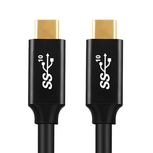 Type C To Type C <b>Cable</b> 100W 10Gbps PD Fast <b>Charging</b> Data Transfer Black PVC Copper Conductor - Product Image 2