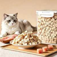 Friandises lyophilisées pour chats et chiens : cubes de poitrine de poulet naturels, riches en protéines, faibles en gras, saines pour la santé cardiaque