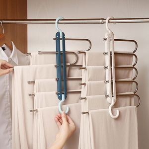 Save Space Double Hook Multiple Multi Tier Men Pants Magic <b>Wardrobe</b> Hanger - Product Image 2