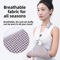 Attelle d'épaule unisexe respirante en maille, réglable, pour immobilisation du bras et du coude après fracture ou post-chirurgie