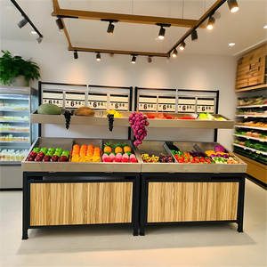 Tùy Chỉnh Nhà Máy Cửa Hàng Tạp Hóa Thép Không Gỉ Trái Cây Kệ Hiển Thị Giá Rau Kệ Cho Bán Lẻ Siêu Thị - Product Image 2