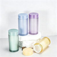 Bouteille cylindrique pour compléments alimentaires en PET, qualité alimentaire, plastique mat coloré, bouteille de soins de santé pour l'emballage de capsules de vitamines et de pilules