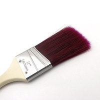 Pinceaux à peinture murale industriels personnalisables OEM/ODM, en soie rouge angulaire de 2 pouces, manche en bois, garantie 3 ans, directement de Chine