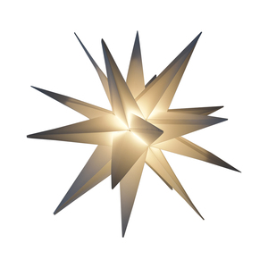 折りたたみ式3D折りたたみ式スターデコレーションLEDライト、18個の尖った角度でプラスチックスターを吊るす装飾用 - Product Image 5