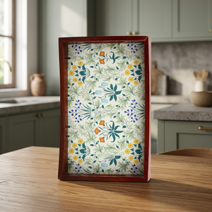 Plateau de service rectangulaire en bois naturel écologique avec corde, motif animalier, pour fruits, accessoire décoratif pour salon et anniversaire - Product Image 1