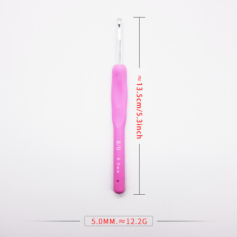 เข็มโครเชต์ TPR สีชมพู - 5.0 มม.