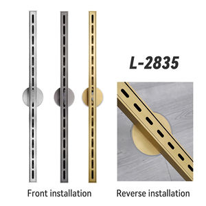 Drain de sol étroit 28-35 mm Drain de sol linéaire Insertion de carrelage Largeur Longueur Couleur personnalisées Filtre en acier inoxydable pour salle de bain - Product Image 5