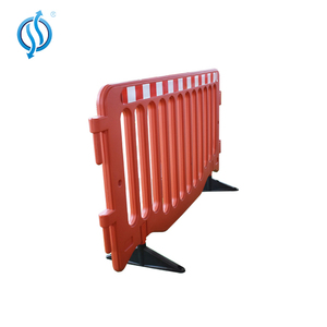 Barricada de tráfico móvil de plástico azul, puerta de valla, previene el tráfico a pie de un área privada - Product Image 3