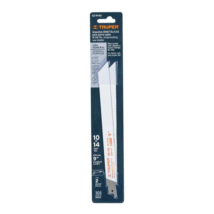 Truper SE-914G 9' Reciprocating Saw with 10-14 TPI Straight General Purpose