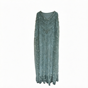 Luxury Beaded Kaftan Abaya <b>Modest</b> Muslim Maxi <b>Dress</b> for Women Dubai Style Evening <b>Wedding</b> Eid Wear - Product Image 1