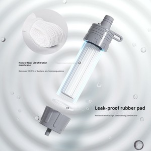 Filtre à eau portable d'urgence pour la randonnée et le camping en extérieur - Purifie les sources d'eau en cas d'urgence et de catastrophe en déplacement - Product Image 4