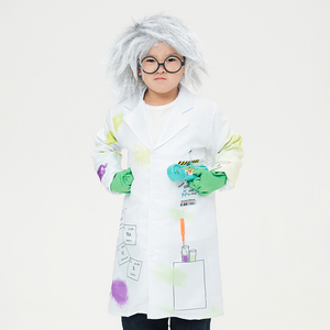 Costume d'Halloween pour enfant unisexe, uniforme de médecin, tissu sergé - Product Image 5