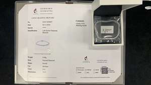 Бриллиантовый Теннисный браслет, изготовленный на заказ, 10 карат, 14 карат, золото 2 мм 3 мм 4 мм 5 мм 6,5 мм, CVD DEF, алмазная теннисная цепь - Product Image 4