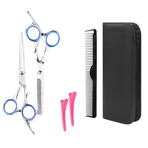 Ciseaux de barbier professionnels en acier inoxydable à lame droite, ciseaux à effiler pour droitiers, outil de coupe de cheveux pour salon, vente en gros - Product Image 4