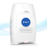 Aspirateur Balai Électrique à Double Filtration avec Capteur Automatique Sans Contact Professionnel pour Poils d'Animaux et Poussière