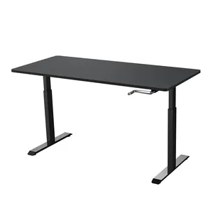 <span class=keywords><strong>Bureau</strong></span> d'ordinateur ZGO Home Office moderne, réglable en hauteur sur 2 niveaux, en métal, <span class=keywords><strong>à</strong></span> 2 pieds, avec <span class=keywords><strong>manivelle</strong></span>, convertible, pour travailler <span class=keywords><strong>assis</strong></span> ou <span class=keywords><strong>debout</strong></span> - Product Image 4