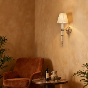 Lampada da Parete Moderna a LED con Paralume in Tessuto per Camera da Letto Europea, Comodino, Sfondo Soggiorno, Corridoio, Illuminazione a Sospensione - Product Image 4