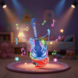 Guitarra Music Star de 50 cm con luces y sonidos para niños mayores de 3 años - Product Image 1