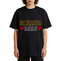 Vente chaude : Design personnalisé en strass thermocollant Blessed Dada pour T-shirt
