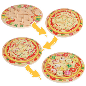 Juego de Simulación de Casita con Pizza de Champiñones de Juguete Set de Cocina Educativo de Madera para Niños Pizza Interactiva - Product Image 5