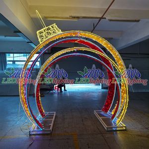 Scenic Park Square Corridor LED Motivo Luz Exterior Impermeable Forma Redonda Arco para Navidad y Halloween Decoración de la boda - Product Image 5