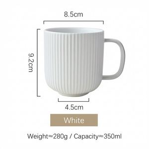 Best Sale Factory Direct Ribbed <b>Ceramic</b> <b>Mugs</b> Fast Delivery OEM ODM Custom Logo Matte Coffee Cups Low MOQ Bulk Wholesale - Product Image 2