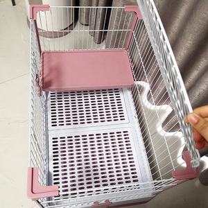 Küçük hayvan kafesi anti-sprey idrar kolay pull-out evcil hayvan kafesi tavşan köpek kedi gine domuz rahat büyük ev villa kafes - Product Image 5
