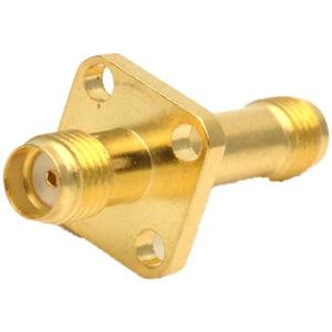 Customization High Frequency Connectors SMA-KKF Extended 50Ohm SMA External Thread Hole With Flanged <b>Double</b> Pass - Product Image 3