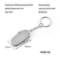Couteau de poche pliable tactique EDC mini en acier inoxydable 440, style italien et suisse, avec porte-clés, vente en gros