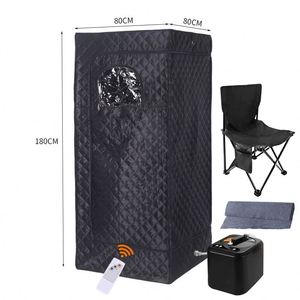 Modern Acrylic Outdoor & Indoor Portable Infrared <b>Sauna</b> Tent with Steamer Box Folding Chair <b>Home</b> Spa Use USB Charging - Product Image 2