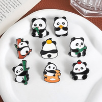 Panda émail broches dessin animé en gros personnalisé Panda mignon broches broche en vrac broche Ouch doux émail épinglettes accessoire
