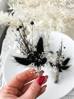 Boutonnière personnalisée couleur gothique bohème avec fleurs séchées, mini bouquet pour le marié, accessoires pour les garçons d'honneur, Pâques