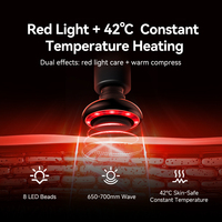 Nueva Función: Mini Pistola de Masaje con Compresión de Calor y Luz Roja, Amplitud de 8 mm, Potente Masajeador de Percusión para Alivio de Tejidos Profundos