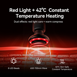 Nuova Funzione Massaggiatore a Percussione Profonda con Luce Rossa e Compressione Termica, Mini Pistola per Massaggi con 8mm di Amplitude, Potente Sollievo Muscolare - Product Image 2