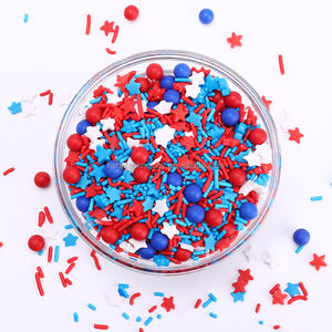 Rociador comestible para repostería, suministros para hornear, decoración de tartas para el día de la independencia, Color azul, rojo, blanco, EE. UU., 2023 - Product Image 3