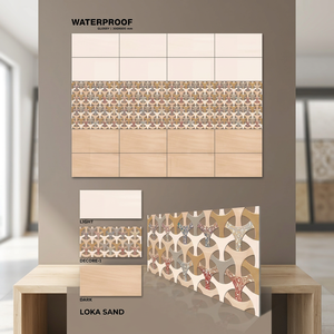กระเบื้องตกแต่งผนังลายหนังจระเข้ ขนาด 300x600 มม. พิมพ์ด้วยระบบอิงค์เจ็ท ขนาด 30x60 ซม. เซรามิกเคลือบแบบชนบท สำหรับตกแต่งห้องโถง - Product Image 2