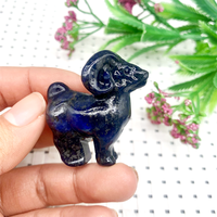 Vente en gros de matériaux mixtes cristal naturel obsidienne mouton mini taille quartz clair chèvres cristal artisanat animal pour la décoration