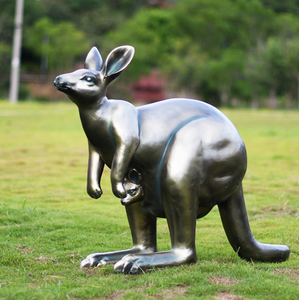 Australie Extérieur <span class=keywords><strong>Zoo</strong></span> Simulation Résine Animal Sculpture Animal Fibre De Verre Résine Kangourou Statue Sculpture pour Parc Décoration - Product Image 4