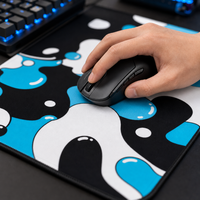 Tapis de souris et clavier de jeu rectangulaires Tigerwings XXL abstraits noir et blanc, imperméables, à transfert thermique, en caoutchouc, antidérapants, en stock