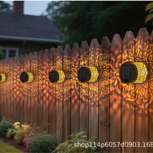 Modern Brass Handicraft Abstract Wall Hanging Solar Decorative <b>Lights</b> IP65 New Creative Cross-border <b>Outdoor</b> Garden - Product Image 4