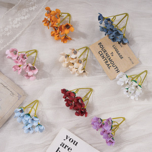 Accessoire de cheveux en fleurs artificielles faites à la main, en soie, style vintage, accessoires de photographie de mariage, multicolores, design étoile à 5 branches - Product Image 1