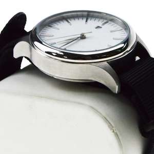 2025 Montre mécanique de luxe haut de gamme pour hommes avec bracelet en nylon, cadran bleu, calendrier et design minimaliste - Product Image 2