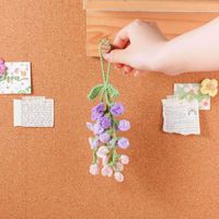 Décorations suspendues faites à la main : Accessoires en tricot, fraises, roses, lys, fleurs au crochet pour rétroviseur de voiture
