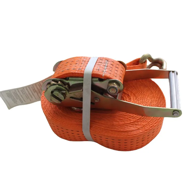 CE certificate High quality ratchet straps 2ton x 10m tie down strap cargo lashing with hooks China manufacturer supplier