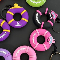 Porte-clés en forme d'outils de natation et de plongée, en caoutchouc souple écologique, mini-breloques pour sacs, cadeaux promotionnels pour événements sportifs, vente en gros