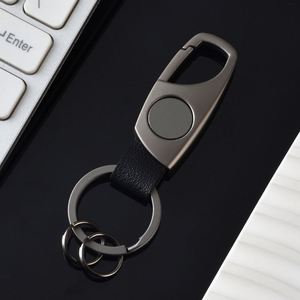 Chains Car 2 Key <b>Rings</b> Anti Lost <b>Ring</b> Multifunctional Leather Keychains for Men and Women Gift Leather Locking Key Chain Clip - Product Image 1